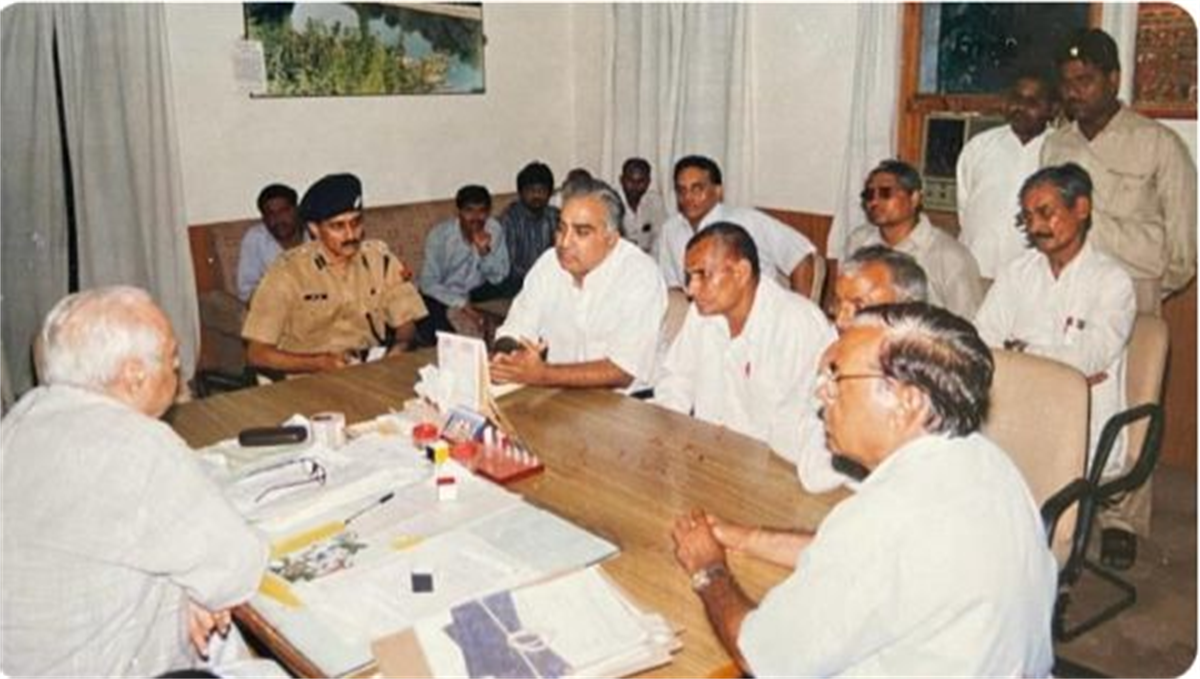 Shri Hanuman Singh Ji in a meeting